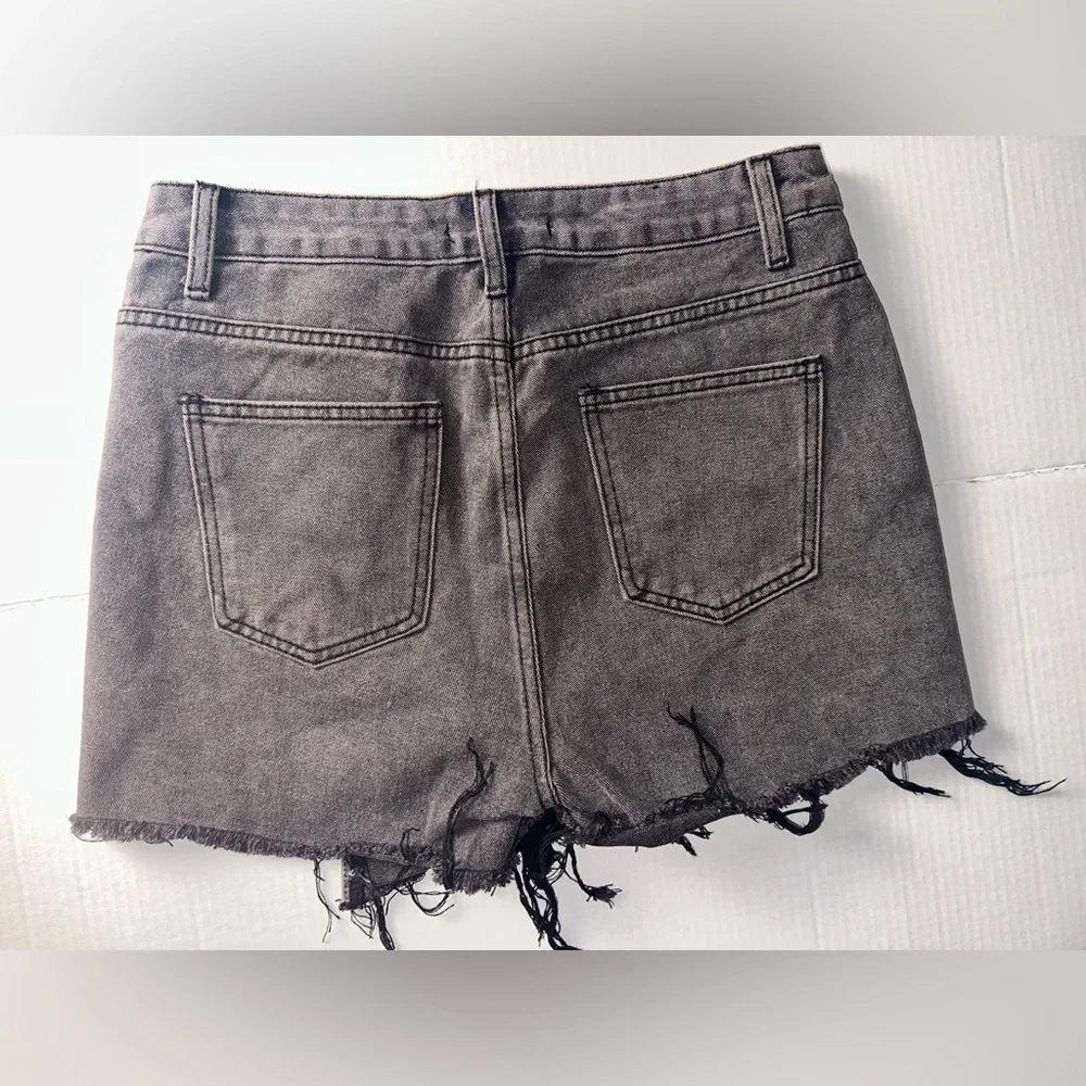 American Bazi Women's Skort S‎ Distressed Denim